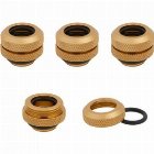 Accesoriu cooling Corsair Hydro X Series XF Hardline 12mm OD Fittings Four Pack Gold