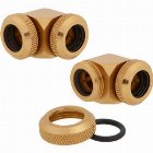 Accesoriu cooling Corsair Hydro X Series XF Hardline 90° 12mm OD Fittings Twin Pack Gold