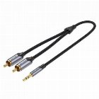 Cablu audio Jack 3.5mm tata la 2 x RCA tata, 1.5 metri, Vention