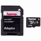 Card memorie Micro-SDXC Hama 64GB, Clasa 10 + Adaptor
