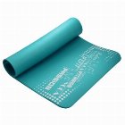 Covoras yoga Exclusive, DHS, 100x58x1cm, turcoaz, spuma cu memorie, suprafata anti-alunecare, rezistent la ume