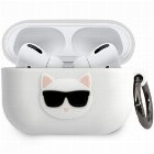 Husa de protectie Karl Lagerfeld Choupette Head pentru Apple AirPods Pro, Alb